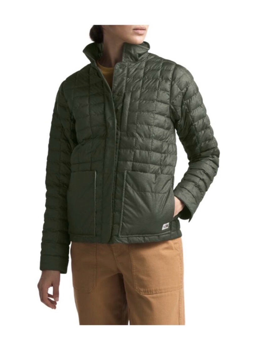 The North Face Olive Green Quilted Puffer Jacket